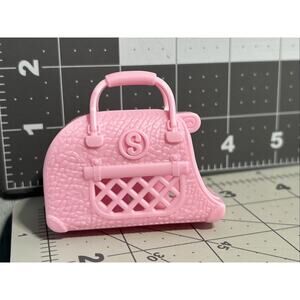 Shopkins Pink Pet Carrier Case Dog Bone Embellished 2.5" X 1" X 2"